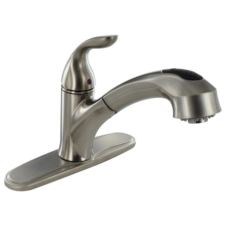 Valterra KITCHEN FAUCET, 8IN PULL OUT HYBRID, 1 LEVER, CERAMIC DISC, BRUSHED NI PF231441